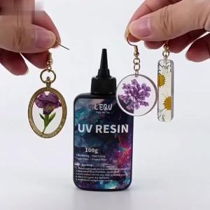 100g UV resin transparent hard upgraded version crystal clear epoxy resin premix UV curing resin for handmade jewelry making