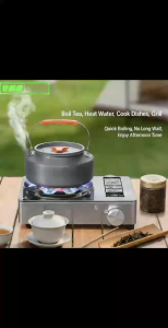 Camping outdoor ultra-light portable aluminum alloy green teapot aluminum kettle picnic kettle