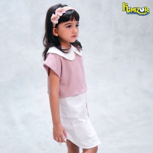 KIMIZURI - Atasan Tunik Rompi Anak Perempuan Lengan Pendek Lengan Panjang Usia 2-10 Tahun