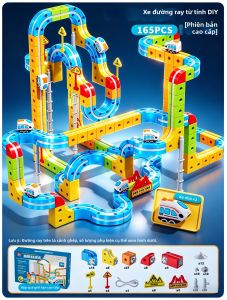 BABYSHOME | Đồ Chơi Xếp Hình Tàu Hỏa Biến Hình Có Từ Tính