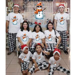 CHRISTMAS AND PAJAMA FAMILY TERNO AVAILABLE ALL SIZES FROM KIDS TO ADULT/ COTTON SPANDEX FABRIC WITH SUBLIMATION CHRISTMAS PRINT