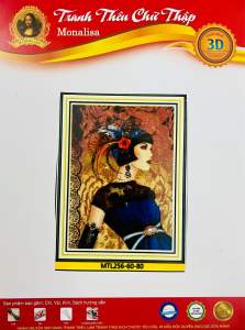 Tranh thêu kín Nữ hoàng ai cập cổ đại MTL256 KT 60 x 80 cm