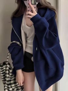SHUQINGLAI | Insulation Drawstring Hooded Sweater Coat Women