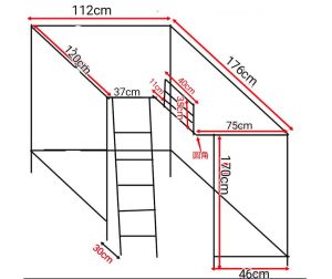 Metal Loft Bed for HDB Bomb Shelter Maid Room | Custom Size | On‑site Measurement Delivery & Installation Maximize Storage Space Helper Bed