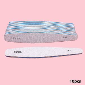 10pcs Washable Reusable Nail File Ergonomic Teardrop Emery Grit 150/180/240 Boards Nail File Home DIY Manicure Set for Beginner