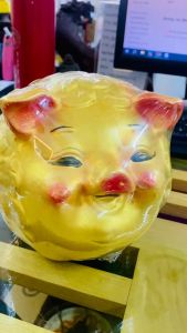 Heo đồng tiền heo đất tiết kiệm size 15cm size nhỏ màu vàng tài lộc