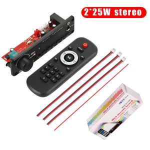 KEBIDU | KEBIDU 50W Amplifier DC 12V MP3 Decoding Board Wireless DIY Car MP3 Player Module 6.5mm Mic Knob Volume USB FM Radio For Speaker