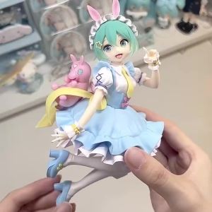 Sega | 17CM Hatsune Miku Anime Figure Kawaii Pvc Model Doll Action Figurals Rody Fairy Tale Collect ornaments Christmas Toys gifts