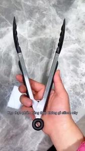 1 Pc 7inch Stainless Steel Food Clip BBQ Grill Steak Food Clip Non-slip Handle Bread Tong Party Kitchen Cooking Accessories