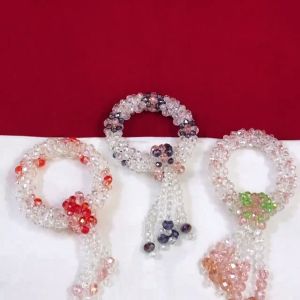 พวงมาลัยคริสตัลโมดาร์ ขนาด 8x17cm ใช้กราบไหว้ผู้ใหญ่ บูชาสิ่งศักดิ์สิทธิ์