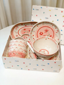 MODERN SWEETHOME | Underglaze Decorative Household Dinnerware Plates Bowls