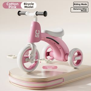 AMEITO | Pedal Balance Tricycle for Riding and Pushing