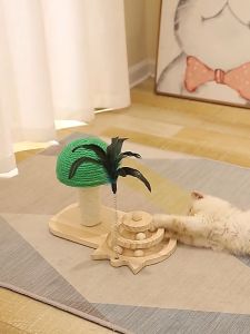 THPET รางบอลแมว แบบไม้ 3 ชั้น ของเล่นแมว แถมฟรี! ขนนกตกแมว ไม้ตกแมว ขนนก Joy Tower บอลแมว รางบอล Cat toy