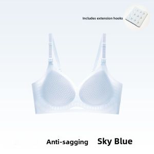 MiiOW | Ultra-Thin Breathable Maternity Nursing Bra No-Trace Comfortable Open-Cup Anti-Sagging Wireless Underwear Nylon V-Neck Summer