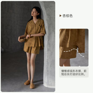 Pure Cotton Summer Lightweight Short Sleeve Sleepwear Set Womens Home Clothes Casual Comfortable Breathable Nightgown