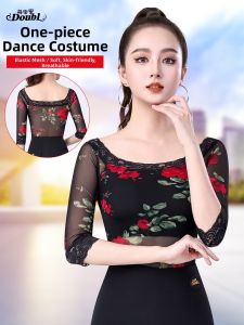 DANBAOLUO | Trang Phục Múa Có Cổ Lưới Ren Dây Đàn Hồi Kiểu Trễ Vai