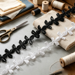 5m/16.4ft Each Pack 1.9cm White Lace Trims Ribbon for Wedding Dress bras Curtain braid cord Pillow DIY Handmade Craft Decorat