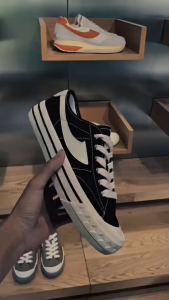 Sepatu Sneakers Compass Retrograde Low Black White Premium Quality [BNIB]