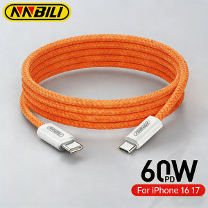 NNBILI PD 60W Type C Fast Charge Data Cable For iPhone 17/16/15 Huawei Samsung Xiaomi USB C to Type C Charging Cord for Macbook