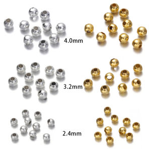 Mạ vàng bạc Cổ Đại bóng Hạt Vòng Tay Tự Làm Vòng Cổ Hạt rời Phụ Kiện Màu sắc bảo quản hạt vàng Boutique phụ kiện mới