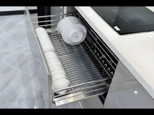 Giá xoong nồi nan oval grandx XP.60M phụ kiện tủ bếp tủ dưới 2 in 1 inox SUS304 cao cấp