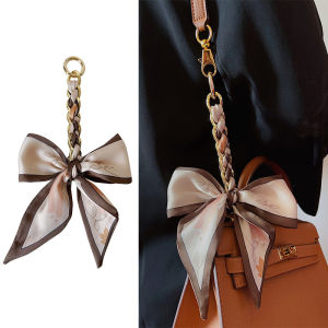 Handmade Silk Scarf Keychain Butterfly Knot Decorative Bag Charm Trendy Chinese Style Fashionable Accessory for Summer 2025