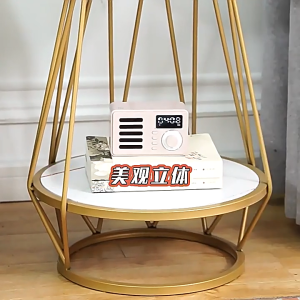 B-Home Nordic Modern 2 Layer Round Coffee Table Marble Side Table Living Room Bedroom Bedside Sofa Office Coffee Small Table Meja kopi bundar 茶几