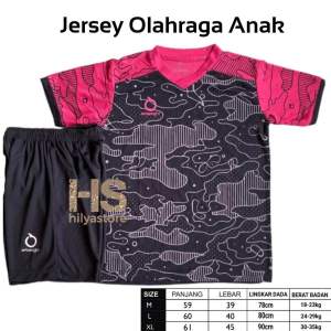 Setelan Jersey Olahraga Anak Laki-laki Perempuan Usia 5-13 Tahun Kaos Bola Futsal Junior