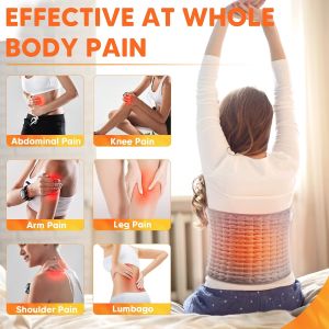 Electric Heating Pad Waist Belt Heated Therapy Blanket Back Pain Relief 9 Heat Level Timer Legs Abdomen Hands Body Warmer Machine Washable
