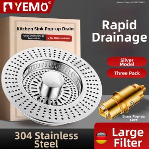 YEMO | Odor-Preventing Universal Spring Loaded Kitchen Sink Leak Stopper