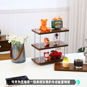 Adjustable Height Desktop Shelf Storage Rack Multi-tier Shelf Bookshelf Tiered Storage Rack