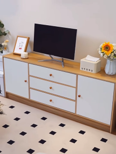 ตู้วางทีวี ตู้ทีวี ชั้นวางของ สามารถใช้เป็นโต๊ะวางทีวีหรือชั้นวางทีวีได้ กว้าง120/140cm มีลิ้นชักและตู้เก็บของ