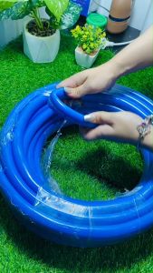 สายยางสีฟ้า  20 เมตร  4 หุน(1/2นิ้ว)เกรดA  เหนียวมีความยืดหยุ่น ทน ไม่กรอบ สายยางรดต้นไม้