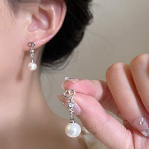 Hoa Tai Ngọc Trai Chữ Cái Sang Trọng Cho Phụ Nữ Trang Sức Thời Trang Kim Loại Hợp Kim Mạ Bạc Mạ Vàng Trang Trí Tai