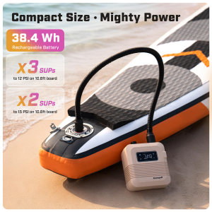 Electric SUP Pump Air Inflator 20PSI Rechargeable Battery Inflate Deflate Pump for PVC Boat Accessories Inflatable Tent Mattress