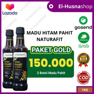 Madu Hitam Pahit Naturafit Paket Gold 2 Botol Asli Original