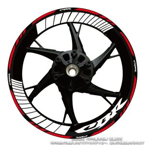 สะท้อนแสงรถจักรยานยนต์สติกเกอร์ขอบล้อสําหรับ Honda CBR500R 250/300/400/650R กันน้ํา 100% สะท้อนแสง Hongjingxing ยี่ห้อ