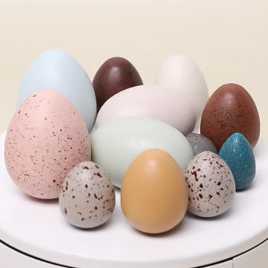 Dinosaur Big Egg Toy Archaeological Egg Bird Eggs Embryonated Egg Duck Egg Solid Wooden Wooden Solid Wood Simulation Fake Model