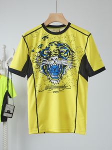 NoNoE Station 2025 Summer New Short Sleeve Personality Print T-Shirt Breathable Fitness Sports Top Trendy Youth Popular round Neck