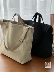 Large Capacity Canvas Tote Bag Commuter Shoulder Crossbody Bag Unbranded Casual Versatile Student Single Strap Slant Bag