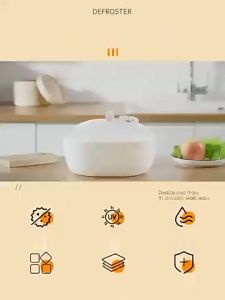Kitchen Quick Thaw Machine 4 In 1 Household Food Meat Fresh-Keeping Defrosting Fruit Drain UV Antibacterial Box Tableware Trays 肉类解冻器