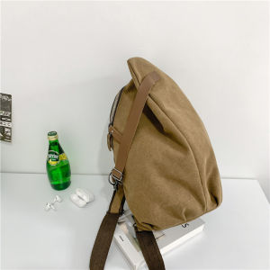 Casual Canvas Crossbody Bag for Men and Women Retro Style Large Capacity Multi-functional Fashion Backpack Chest Bag