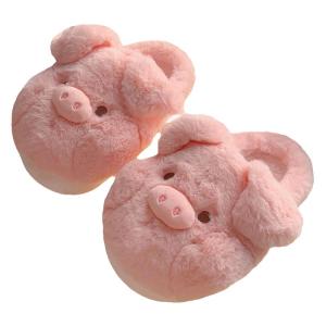 XIXITIAO | Cute Pink Pig Design Winter Home Slippers Soft Sole Anti-Slip