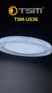 หลอดไฟ LED แสงขาว 36W หลอดไดมอนด์ ขั้วE27 หลอดไฟทรงกลม โคมไฟเพดาน โคมไฟ ขอบเพชร รุ่น TSM-US36