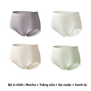 Quần Lót Trung Cao Co Dãn Kháng Khuẩn Không Đường May