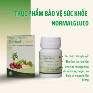 THỰC PHẨM BẢO VỆ SỨC KHOẺ NORMAL GLUCO - HỖ TRỢ CẢI THIỆN CHỈ SỐ ĐƯỜNG HUYẾT - 60 VIÊN - ĐẠT CHUẨN GMP