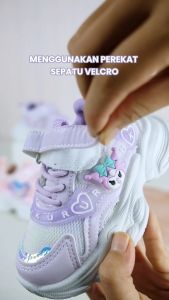 SHB433 Sepatu Lampu Kuromi Anak Perempuan Import Ukuran 1-5 Tahun