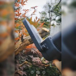 18V 3000W 4 นิ้วมินิไร้สายไฟฟ้าเลื่อยตัดไม้เครื่องมืองานไม้มือเดียวพร้อมแบตเตอรี่