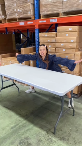 โต๊ะพับเก็บได้ อเนกประสงค์ โต๊ะสนาม โต๊ะปิคนิค พับได้อลูมิเนียม ปรับความสูงได้ พกพาง่าย ใช้งานกลางแจ้ง กันแดดกันฝน เหมาะสำหรับตั้งแคมป์ ขายของตลาด