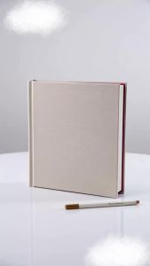 Photo Album Self Adhesive 11x10.6 Scrapbook 40 Pages Linen Cover DIY Photo Album with A Metallic Pen and DIY Accessories